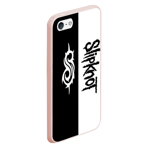 Чехол для iPhone 5/5S матовый Slipknot, цвет светло-розовый - фото 3