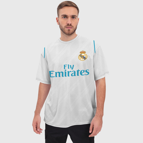 Мужская футболка oversize 3D Ramos 17-18, цвет 3D печать - фото 3