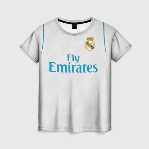 Женская футболка 3D с принтом Ramos 17-18, вид спереди #2