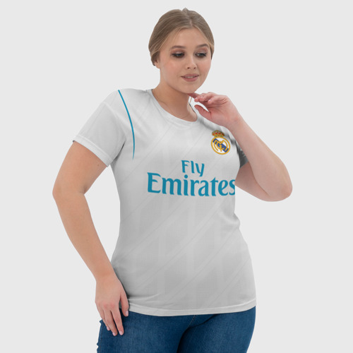 Женская футболка 3D с принтом Ramos 17-18, фото #4