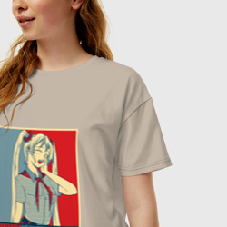 Женская футболка хлопок Oversize Мику - фото 2