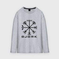 Мужской лонгслив oversize хлопок Bjork тату