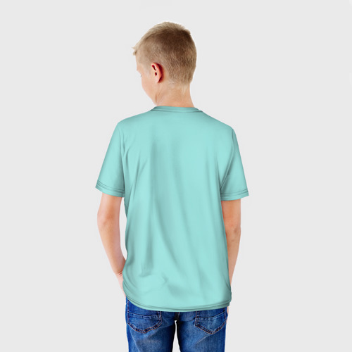 Детская футболка 3D Енот Хипстер Love, цвет 3D печать - фото 4