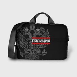 Сумка для ноутбука 3D Полиция белый герб РФ