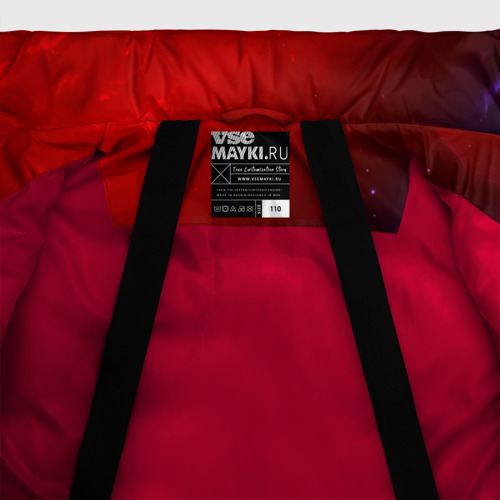 Зимняя куртка для девочек 3D Кит, цвет красный - фото 7