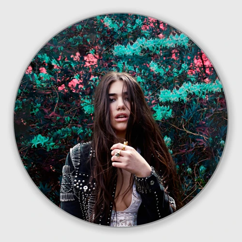 Круглый коврик для мышки Dua Lipa