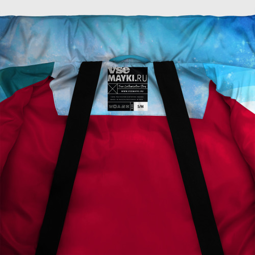 Женская зимняя куртка Oversize Влюбленная зайка, цвет красный - фото 7