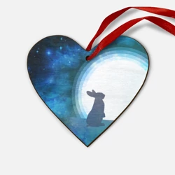 Деревянная игрушка Сердце Влюбленный зайчик