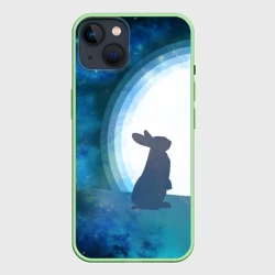 Чехол для iPhone 14 Влюбленный зайчик