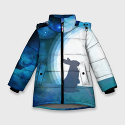 Зимняя куртка для девочек 3D Влюбленный зайчик