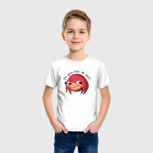 Детская футболка хлопок с принтом Do You Kno da wei, фото на моделе #1