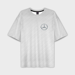 Мужская футболка oversize 3D Mercedes Benz carbon