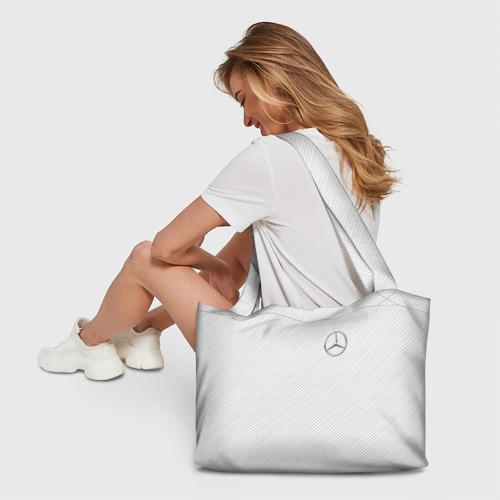 Пляжная сумка 3D Mercedes Benz carbon - фото 6