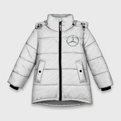 Зимняя куртка для девочек 3D Mercedes Benz carbon