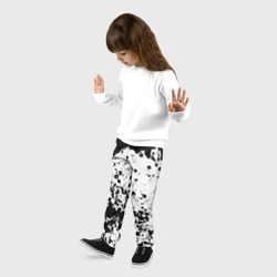 Детские брюки 3D Черно-белые капли - фото 2