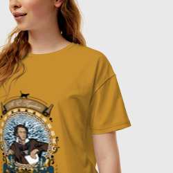 Женская футболка хлопок Oversize А.С. Пушкин - фото 2