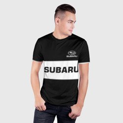 Мужская футболка 3D Slim Subaru Субару - фото 2