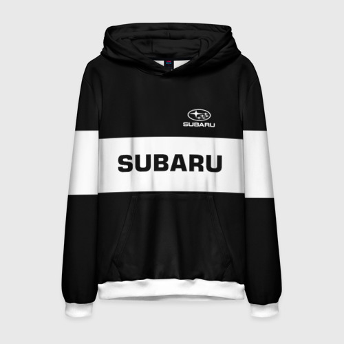 Мужская толстовка 3D Subaru Субару, цвет белый