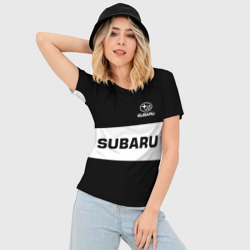 Женская футболка 3D Slim Subaru Субару - фото 2