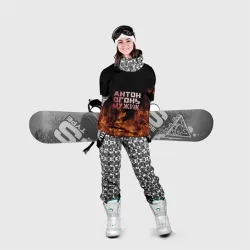 Накидка на куртку 3D Антон огонь мужик - фото 2