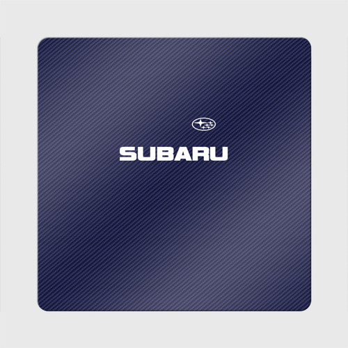 Магнит виниловый Квадрат Subaru carbon