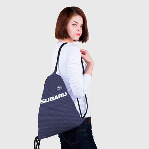 Рюкзак-мешок 3D Subaru carbon - фото 5