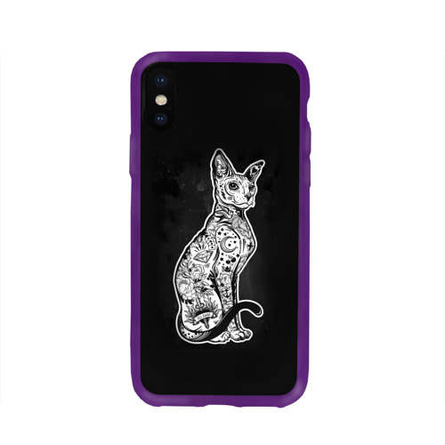 Чехол для Apple iPhone X силиконовый глянцевый cat Фото 01 Чехол для Apple iPhone X силиконовый глянцевый cat Фото 01