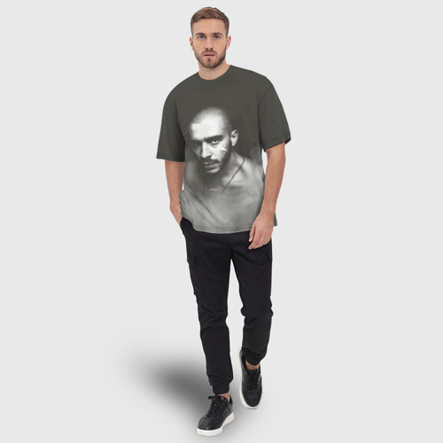 Мужская футболка oversize 3D Хаски, цвет 3D печать - фото 5