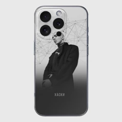 Чехол для iPhone 16 Pro Max силиконовый с защитой камеры Хаски Geometry