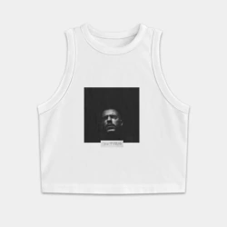 Женская укороченная майка-топ хлопок Смотрящий