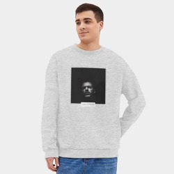 Мужской свитшот oversize без начеса хлопок Смотрящий - фото 2