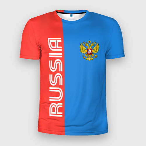 Мужская футболка 3D Slim RUSSIA , цвет 3D печать