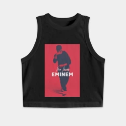Женская укороченная майка-топ хлопок Eminem Slim Shady