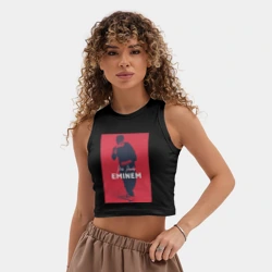 Женская укороченная майка-топ хлопок Eminem Slim Shady - фото 2