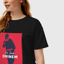 Женская футболка хлопок Oversize Eminem Slim Shady - фото 2