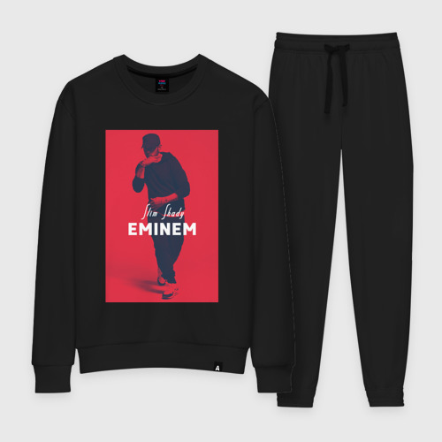 Женский костюм хлопок Eminem Slim Shady, цвет черный