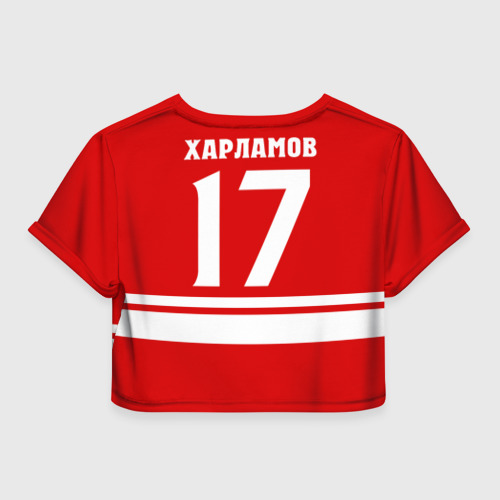 Женская футболка Crop-top 3D Валерий Харламов 17, цвет 3D печать - фото 2