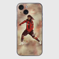 Чехол для iPhone 15 силиконовый с защитой камеры Ronaldinho