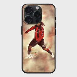 Чехол силиконовый для Apple iPhone 15 Pro Мax матовый Ronaldinho