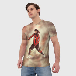 Мужская футболка 3D Ronaldinho - фото 2