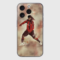 Чехол для iPhone 15 Pro силиконовый с защитой камеры Ronaldinho