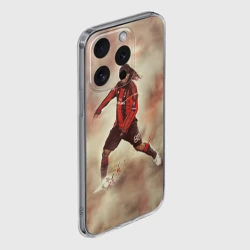 Чехол для iPhone 15 Pro силиконовый с защитой камеры Ronaldinho - фото 2