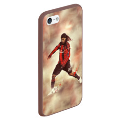 Чехол для iPhone 5/5S матовый Ronaldinho - фото 2