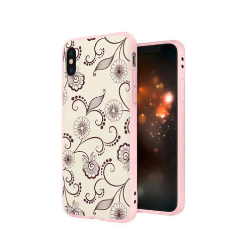 Чехол для Apple iPhone X силиконовый матовый Фольклорный стиль Фото 01 Чехол для Apple iPhone X силиконовый матовый Фольклорный стиль Фото 01