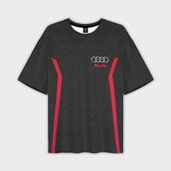 Мужская футболка oversize 3D Audi sport carbon