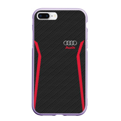 Чехол для iPhone 7Plus/8 Plus матовый Audi sport carbon