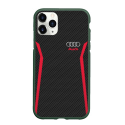 Чехол для iPhone 11 Pro матовый Audi sport carbon