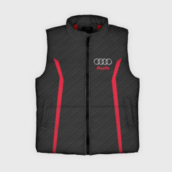 Женский жилет утепленный 3D Audi sport carbon