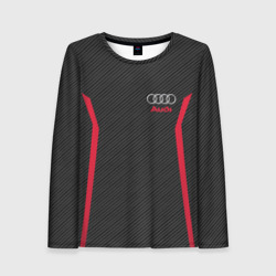 Женский лонгслив 3D Audi sport carbon