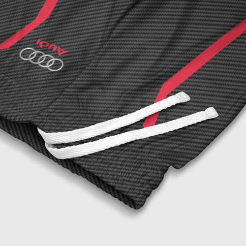 Детские спортивные шорты 3D Audi sport carbon, цвет 3D печать - фото 6